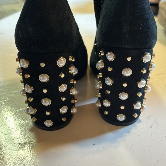 Steve Madden black and gold pearls studded boots - Picture 3 of 4